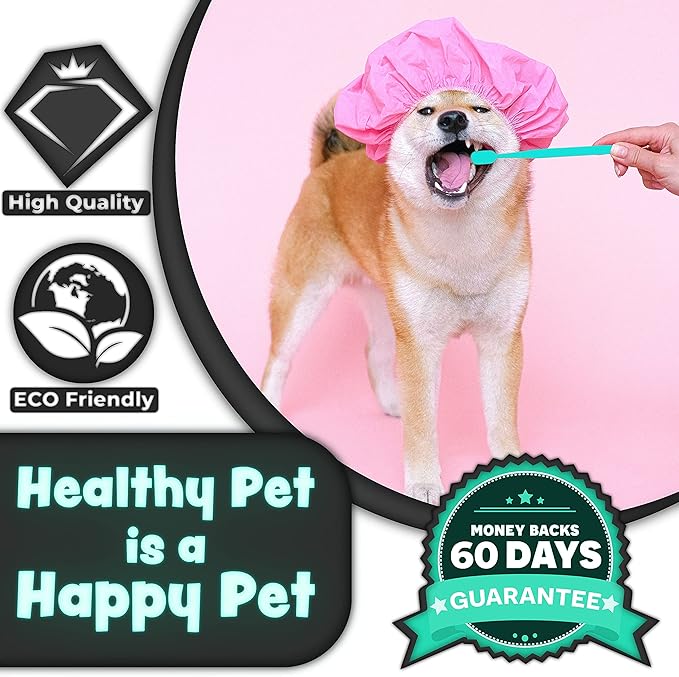 H&amp;H Pets Toothbrush for Small Dogs &amp; Cats - Soft and Extra Small Toothbrush Designed for Cats, Puppies, and XS Breed Dogs Like Teacups, Chihuahuas, Yorkshire, and Poodle, 8 Count Pack