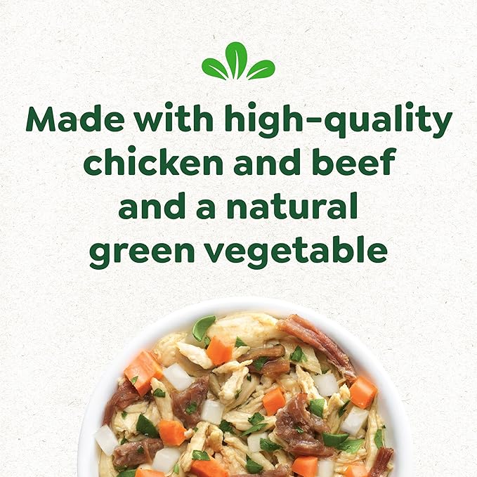 Greenies Smart Topper High Protein Wet Mix-in for Dogs, Chicken, Beef, Sweet Potatoes, Potatoes &amp; Spinach Recipe in Vitabroth Broth- Bone Broth + Vitamins E &amp; B1, 10 Count
