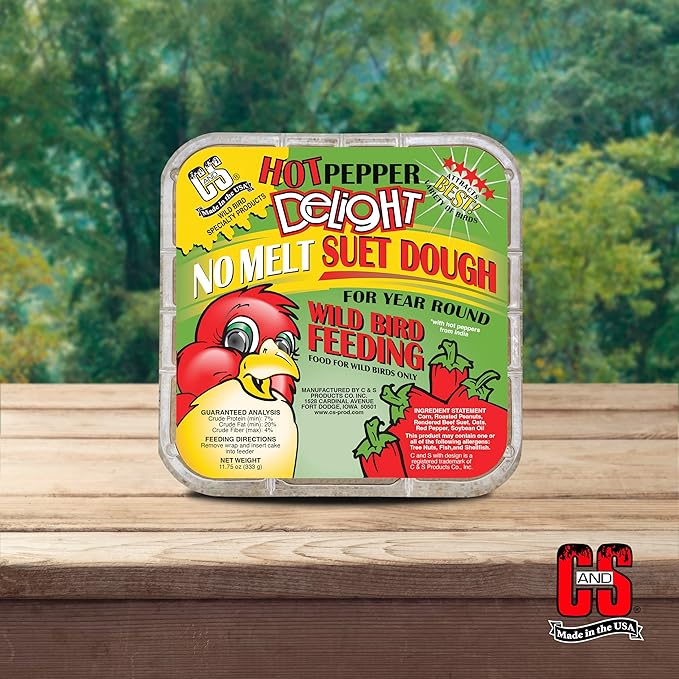 C&amp;S Hot Pepper Delight No Melt Suet Dough 11.75 Ounces, 8 Pack
