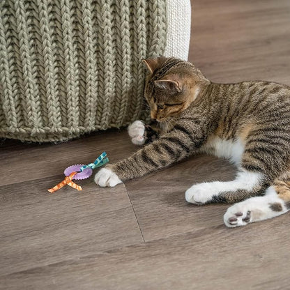 Catstages Kitty Chew Wheel, Dental Cat Toy with Catnip Oil, Teeth Cleaning, Healthy Chewing, Boredom Relief, Kicking &amp; Batting for Kittens and Adult Cats, Purple