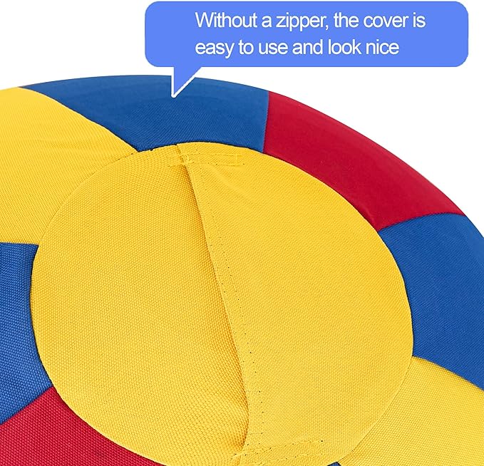 Herding Ball for Dogs Horse &amp; Cover 25" Ball for Horses Large with Hand Pump for Play Horse Toys for Horses Stall, Red and Blue and Yellow