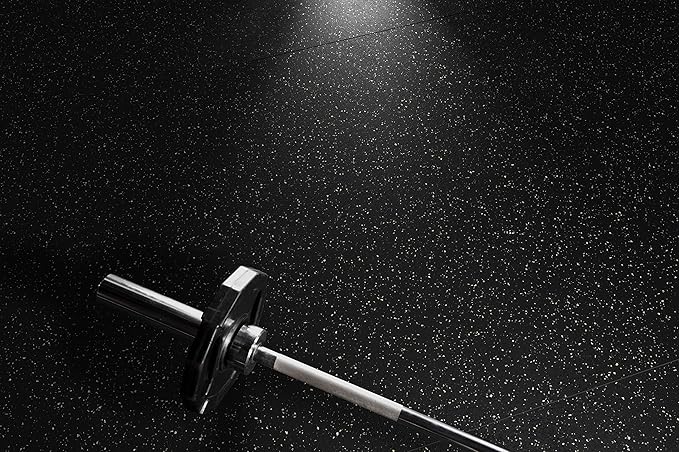 Playsafer Genaflex Rubber Gym Floor Mat, Heavy Duty Commercial Protective Gym Flooring Roll - 8mm Thick (10% Blue, 4&