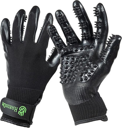 H HANDSON Pet Grooming Gloves - Patented 