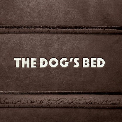 The Dog’s Bed, Large Brown Plush 36x27, Memory Foam, Pain Relief: Arthritis, Hip &amp; Elbow Dysplasia, Post Surgery, Lameness, Supportive, Calming, Waterproof Washable Cover, Veterinary Approved