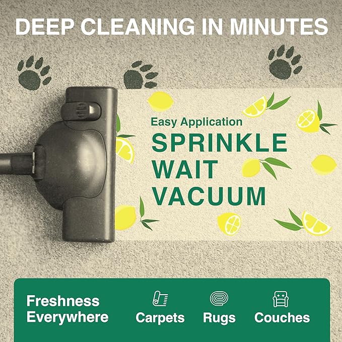 Good Natured Brand | Laundry Bundle | Carpet Freshener Lemon &amp; Eucalyptus 31oz | Pet-Friendly Carpet Deodorizer | Laundry Powder Unscented 47oz | Hypoallergenic Laundry Powder 94 Loads