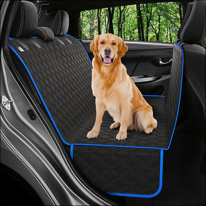 XL Dog Car Seat Cover for Back Seat, Waterproof Hammock for Car, SUV &amp; Truck, Non-Slip Backseat Cover for Dogs, Heavy-Duty Dog Hammock Style Seat Protector Pets, Easy to Install &amp; Clean