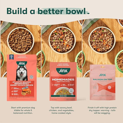 Jinx Chicken Dog Wet Food, Meal or Mix in Dog Toppers for Dry Food, Made with Real Chicken, Bone Broth &amp; Brown Rice, No Fillers, Puppy, Adult, Senior, 3oz, 8 Pack