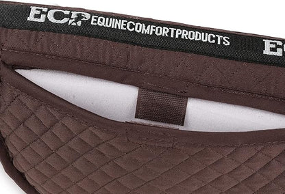 ECP Equine Comfort Products Adjustable Shock Absorbing Memory Foam Half Saddle Pad, Injury Prevention &amp; Pressure Relief, Customizable Fit, Breathable for All Riding Styles