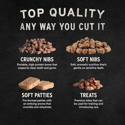 Vital Essentials Freeze-Dried Raw Duck Meal or Mixer Cat Food Soft Nibs | 99% Duck, Organs &amp; Bone | 12 oz