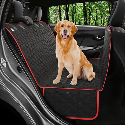 Dog Car Seat Cover for Back Seat, Waterproof Hammock for Car, SUV &amp; Truck, Non-Slip Backseat Cover for Dogs, Heavy-Duty Dog Hammock Style Seat Protector Pets, Easy to Install &amp; Clean