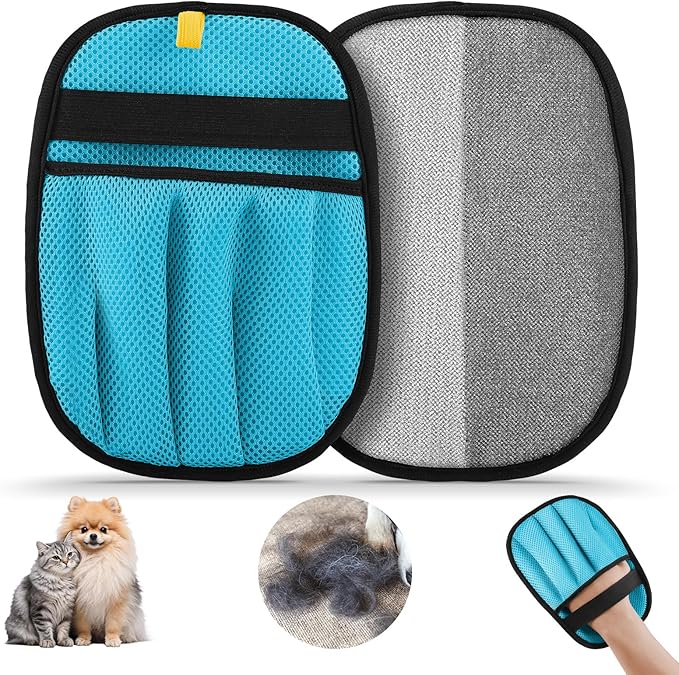 Pet Hair Removal for Dogs &amp; Cats,Upgraded Thickened 5-Finger Design, Reusable Electrostatic Pet Hair Remover Glove, Quickly Lifts Pet Hair from Laundry,Sofas,Beds, Carpets, 1PCS