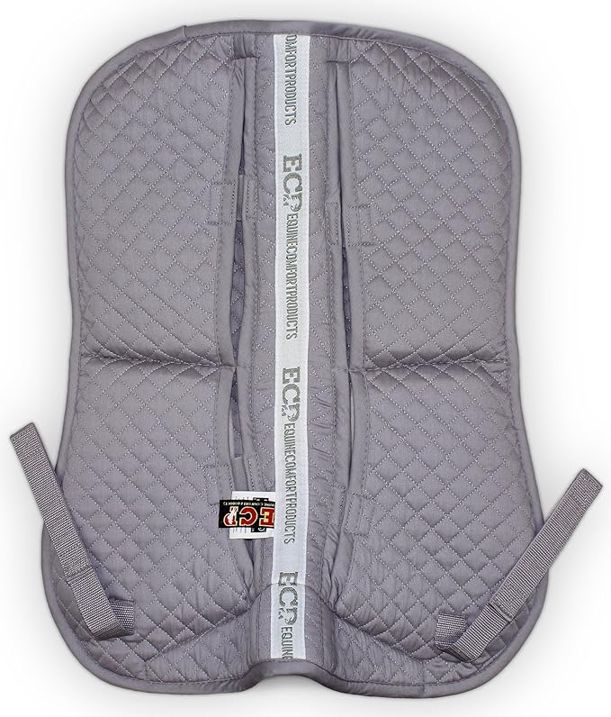 ECP Equine Comfort Products Adjustable Shock Absorbing Memory Foam Half Saddle Pad, Injury Prevention &amp; Pressure Relief, Customizable Fit, Breathable for All Riding Styles