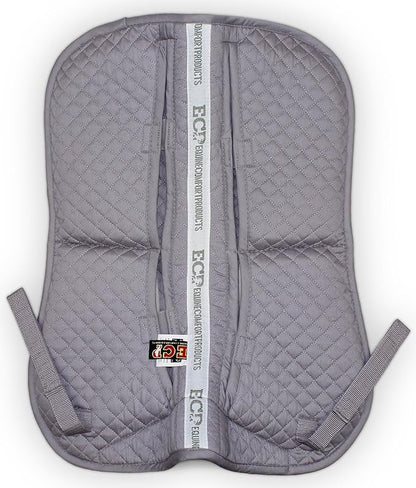 ECP Equine Comfort Products Adjustable Shock Absorbing Memory Foam Half Saddle Pad, Injury Prevention &amp; Pressure Relief, Customizable Fit, Breathable for All Riding Styles