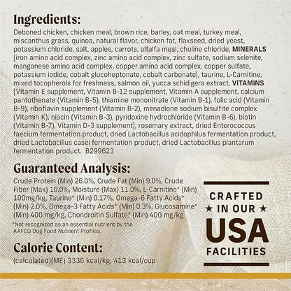 Merrick Healthy Grains Premium Adult Dry Dog Food, Wholesome And Natural Kibble With Chicken And Brown Rice - 25.0 lb. Bag