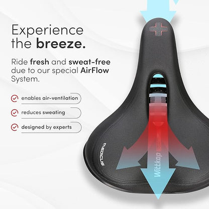 Wittkop Bike Seat I Bicycle Seat for Men and Women, Waterproof Bike Saddle with Innovative 5-Zone-Concept I Exercise Bike Seat for BMX, MTB &amp; Road