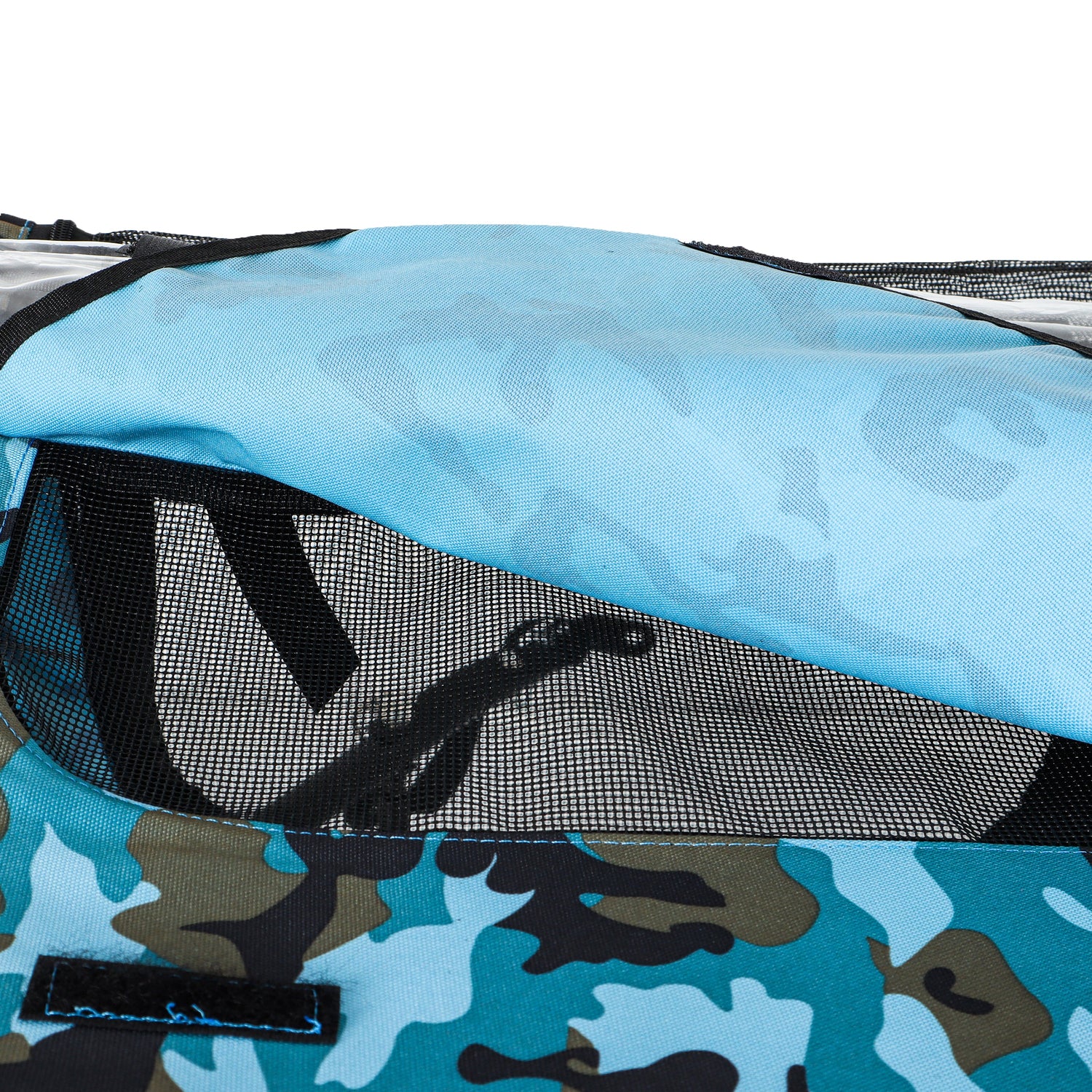 Outdoor Heavy Duty Collapsible Pet Bike Trailer with 16-Inch All-Terrain Wheels &amp; Universal Hitch – Foldable Dog/Cargo Carrier Cart for Bicycles, blue+black