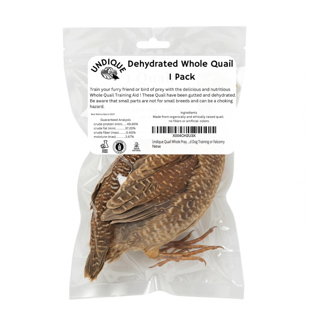 Quail Whole Prey dehydrated for Bird Dog Training or Falconry