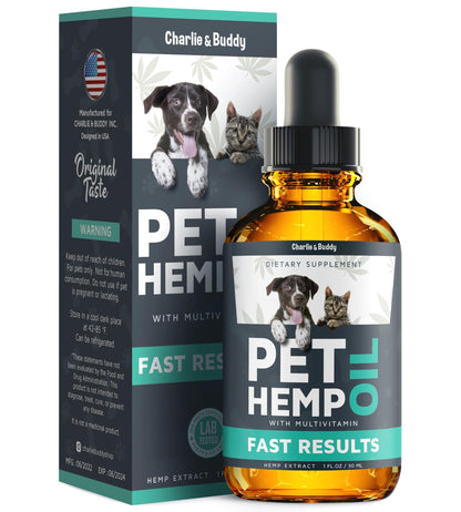 Hemp Oil for Dogs &amp; Cats Anxiety Pain Stress &amp; Sleep Support
