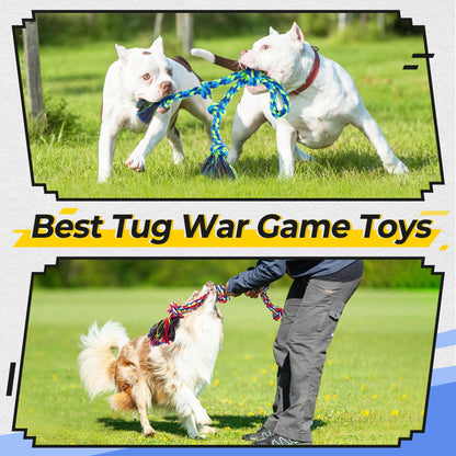 Tough Dog Rope Toys For Aggressive Chewers, Tough Tug Of War Dog Toys For Large, Medium &amp; Small Dogs