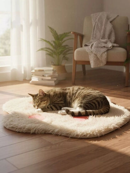 Cute Paw Shape Plush Pet Mat