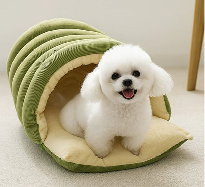 Enclosed Cat &amp; Dog Sleeping Nest — Washable, 3 Colors, Medium &amp; Large