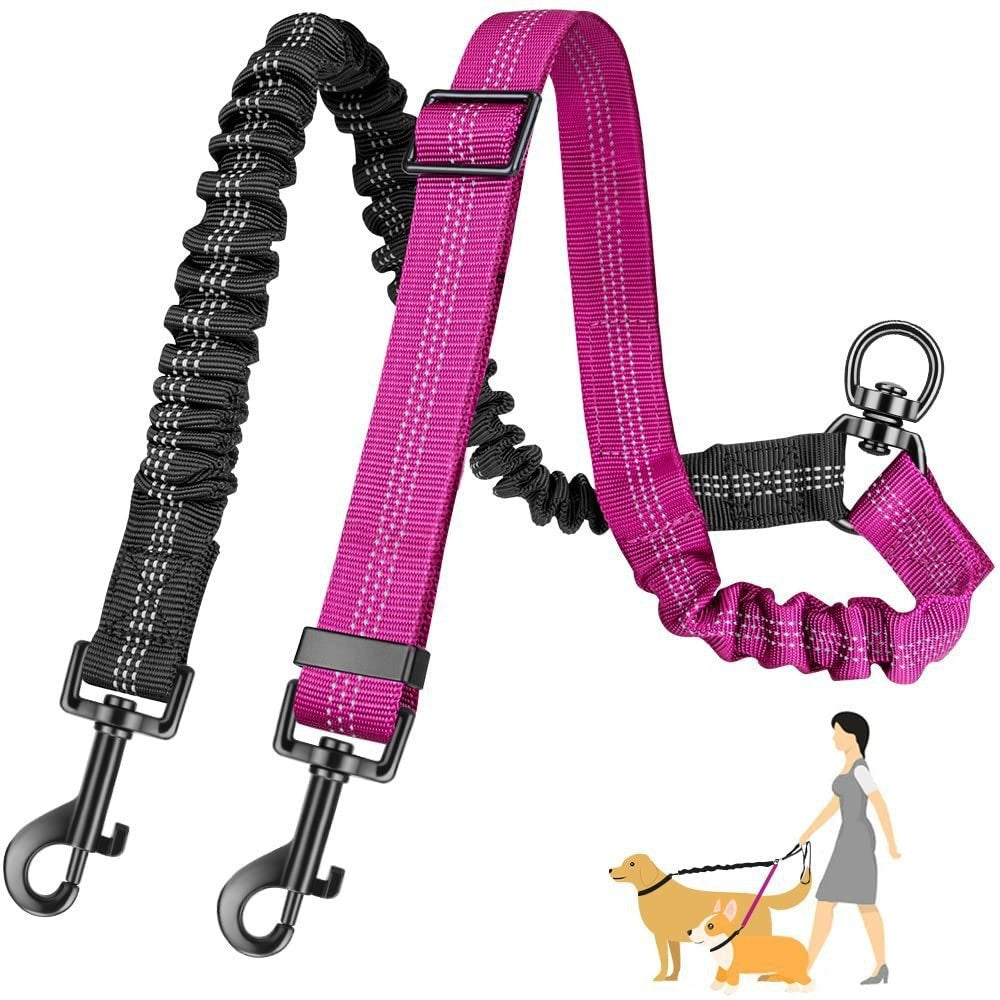 One Leash Two Large Dog Leash And Anti Tangle Bite Resistant