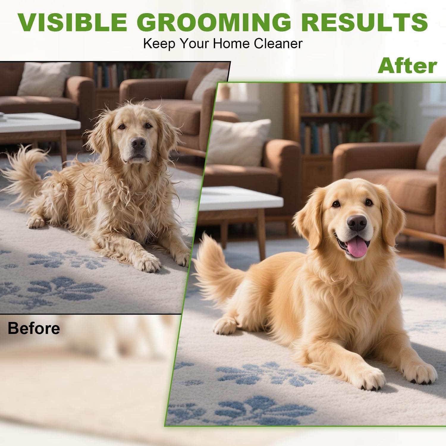 2026 New Double-Sided Dematting Comb For Dogs &amp; Cats, Pet Grooming Tool For Long Haired Thick Double Coat Pets, Undercoat Rake Deshedding Brush For Tangles Matted Shedding Fur