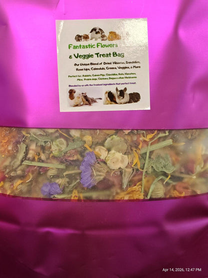 Fantastic Flowers &amp; Veggie Blend for Chinchillas, Guinea Pigs &amp; Rabbits &amp; More
