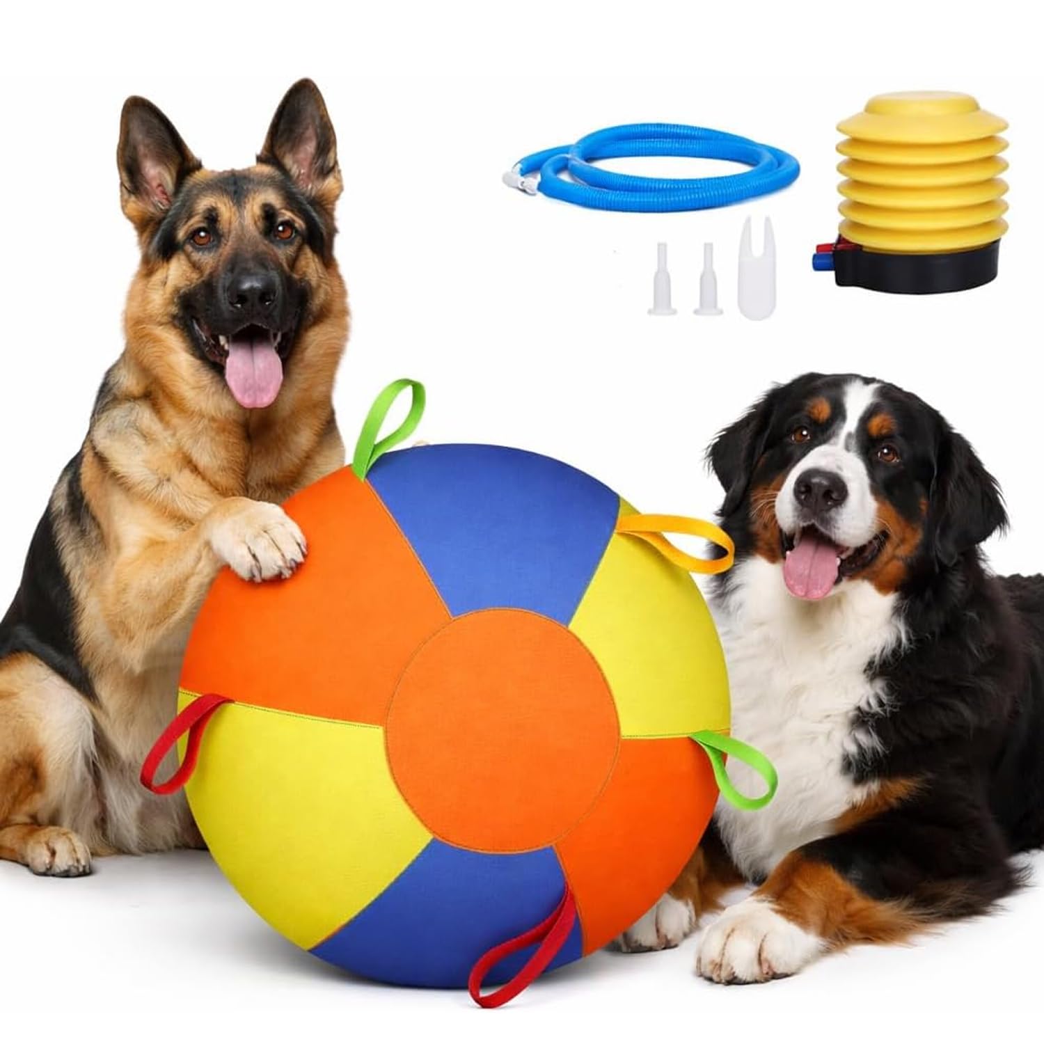 Herding Ball For Dogs, Large Dog Ball With Handles For Outdoor Play, Indestructible Training Toy Balls For Australian Shepherd, Interactive Toy Balls For Medium &amp; Large Dogs