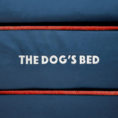 The Dog’s Bed, Large Oxford Blue/Red 36x27 Memory Foam, Pain Relief: Arthritis, Hip &amp; Elbow Dysplasia, Post Surgery, Lameness, Supportive, Calming, Waterproof Washable Cover, Veterinary Approved