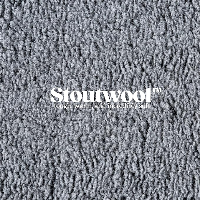 Stoutwool 4" Indestructible Dog Bed - Orthopedic Chew Proof Dog Crate Pad - Fluffy Kennel Mat for Aggressive Chewers - Ideal for Extra Large Breeds &amp; Fits 48-Inch Crate - 47"x29", Charcoal