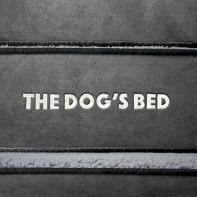 The Dog’s Bed Medium Support Memory Foam Dog Bed XXL Plush Grey 51.5x39, Pain Relief: Arthritis, Hip &amp; Elbow Dysplasia, Supportive, Calming, Waterproof Washable Cover,Veterinary-Approved