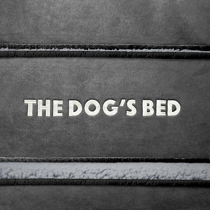 The Dog’s Bed, Medium Grey Plush Memory Foam, Pain Relief: Arthritis, Hip &amp; Elbow Dysplasia, Post Surgery, Lameness, Supportive, Calming, Washable Cover, Veterinary Approved