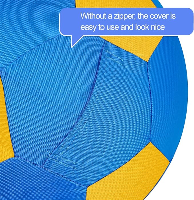 Herding Ball for Dogs &amp; Horses - 20" Large Blue &amp; Yellow Ball with Hand Pump