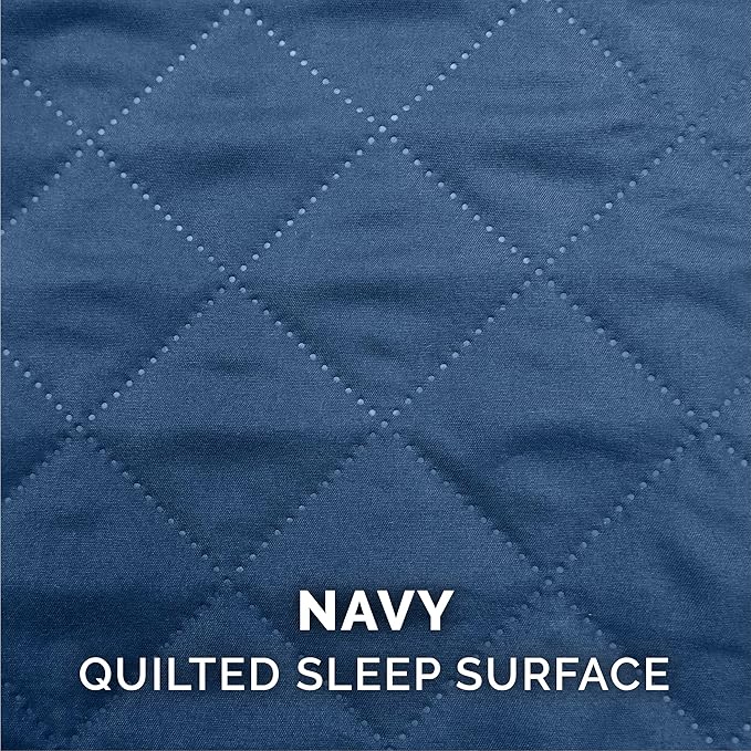 Furhaven Orthopedic Dog Bed for Large Dogs w/ Removable Bolsters &amp; Washable Cover, For Dogs Up to 125 lbs - Quilted Sofa - Navy (Blue), Jumbo Plus/XXL
