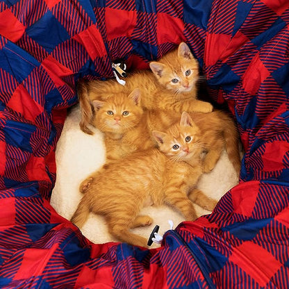 Plaid Tunnel Bed