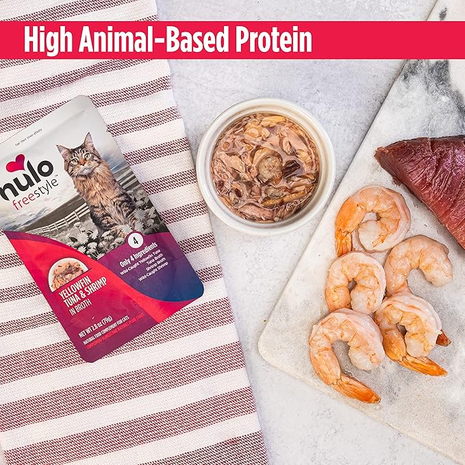 Nulo Freestyle Cat &amp; Kitten Wet Cat Food Pouch, Premium All Natural Grain-Free Soft Cat Food Topper with Amino Acids for Heart Health and High Animal-Based Protein