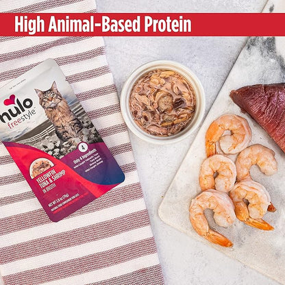 Nulo Freestyle Cat &amp; Kitten Wet Cat Food Pouch, Premium All Natural Grain-Free Soft Cat Food Topper with Amino Acids for Heart Health and High Animal-Based Protein