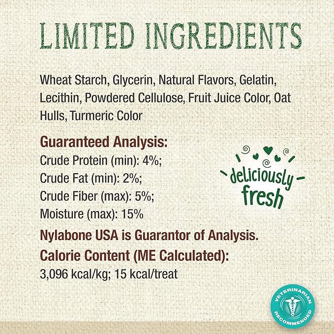 Nylabone Nutri Dent Dog Dental Chews - Natural Dog Teeth Cleaning &amp; Breath Freshener - Dental Treats for Dogs - Fresh Breath Flavor, Mini (160 Count)