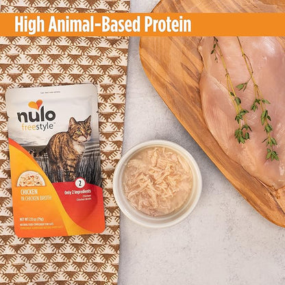 Nulo Freestyle Cat &amp; Kitten Wet Cat Food Pouch, Premium All Natural Grain-Free Soft Cat Food Topper with Amino Acids for Heart Health and High Animal-Based Protein