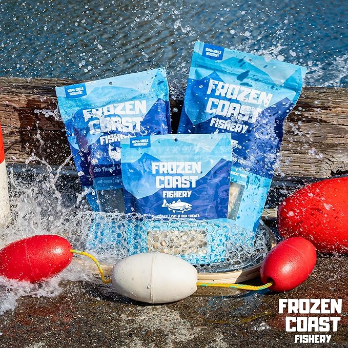 Frozen Coast Capelin Cat &amp; Dog Treats- Single-Ingredient, All-Natural, High-Protein, Omega-3s, Fish Snacks (3 oz Bag)