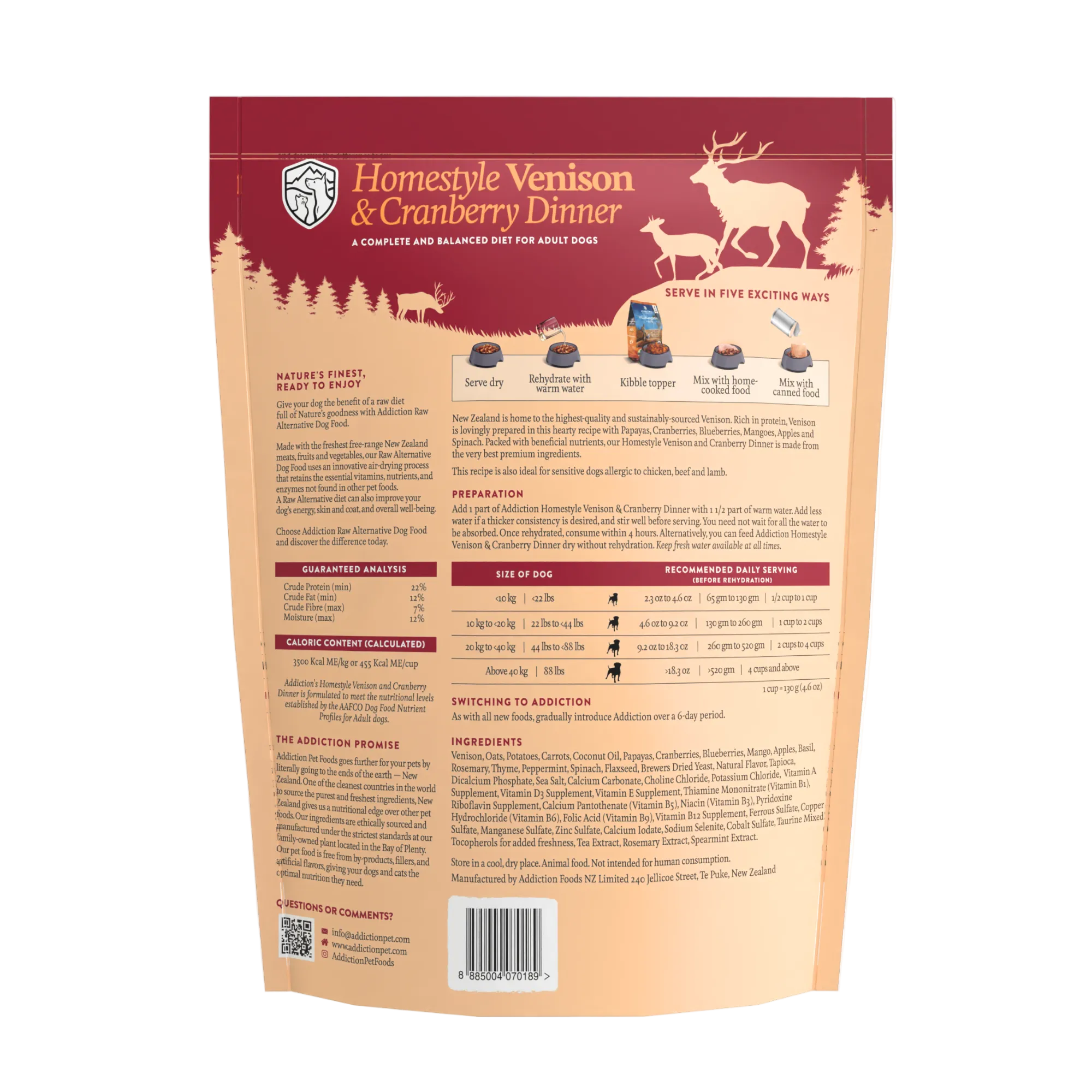 Homestyle Venison &amp; Cranberry Dinner Air-Dried Dog Food
