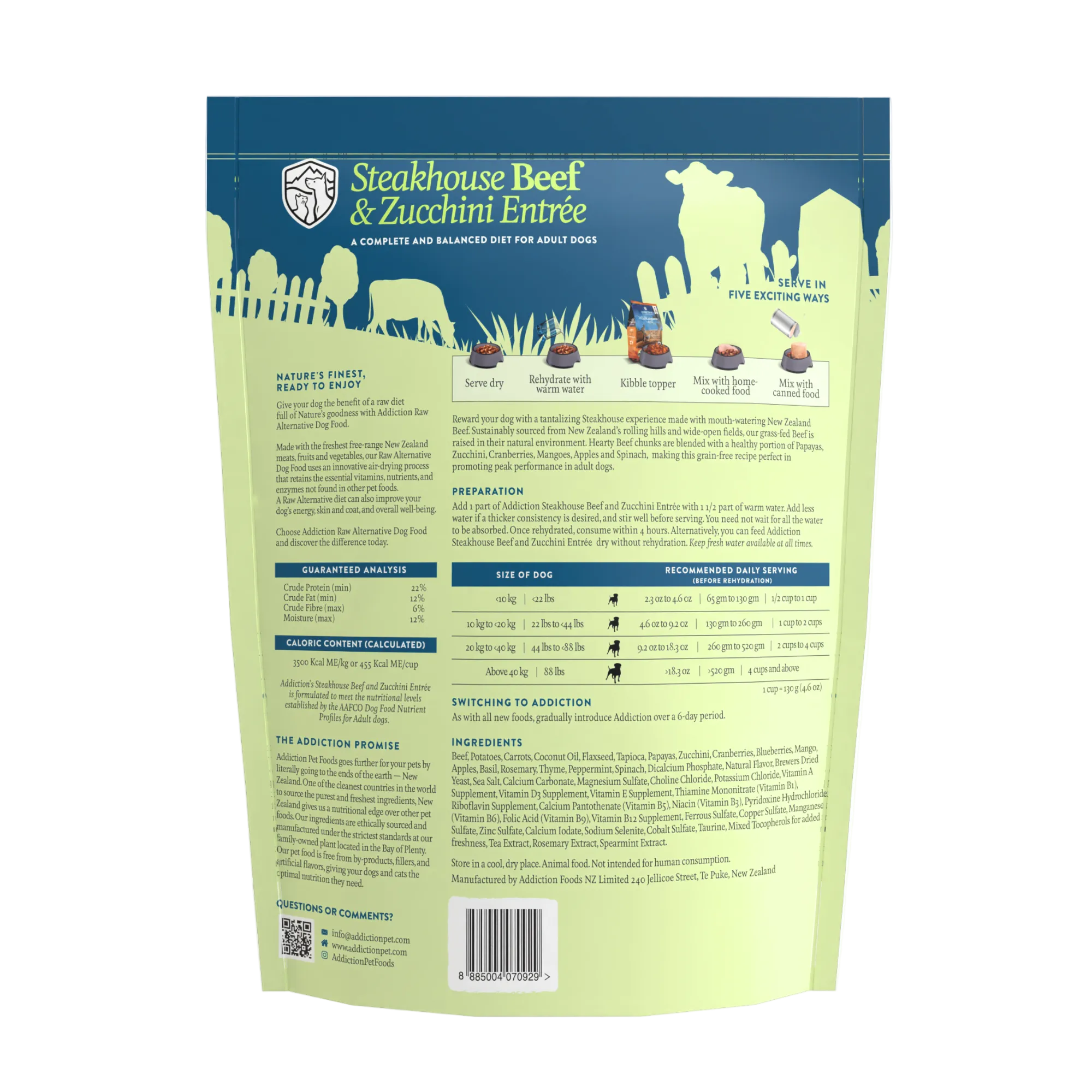 Steakhouse Beef &amp; Zucchini Air-Dried Dog Food