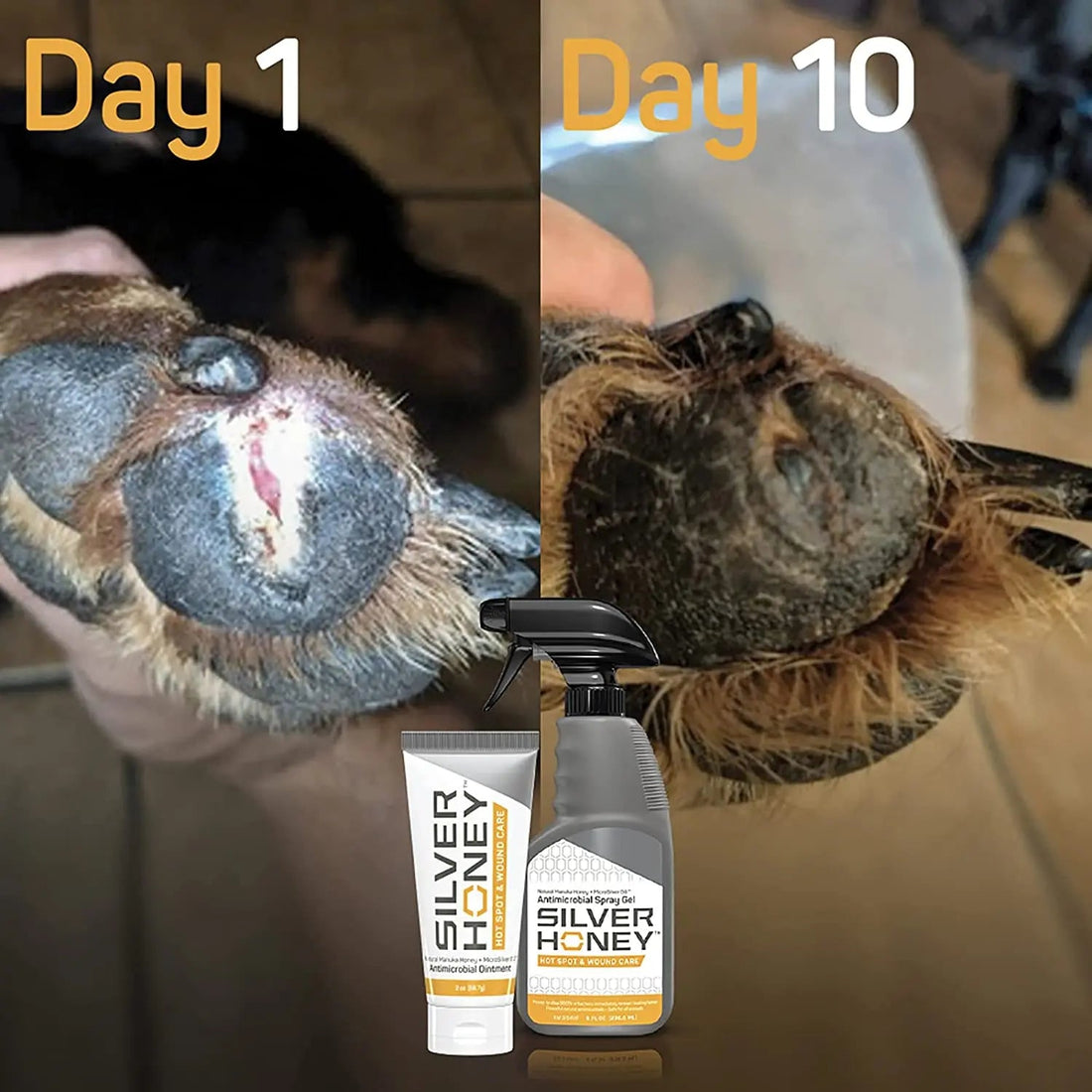 Absorbine Silver Honey Spray Gel Dogs Cats Hot Spot Wound Care Antibiotic-Free 8 oz.