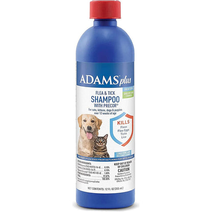 Adams Plus Flea &amp; Tick Shampoo with Precor IGR for Dogs &amp; Cats 12 oz.