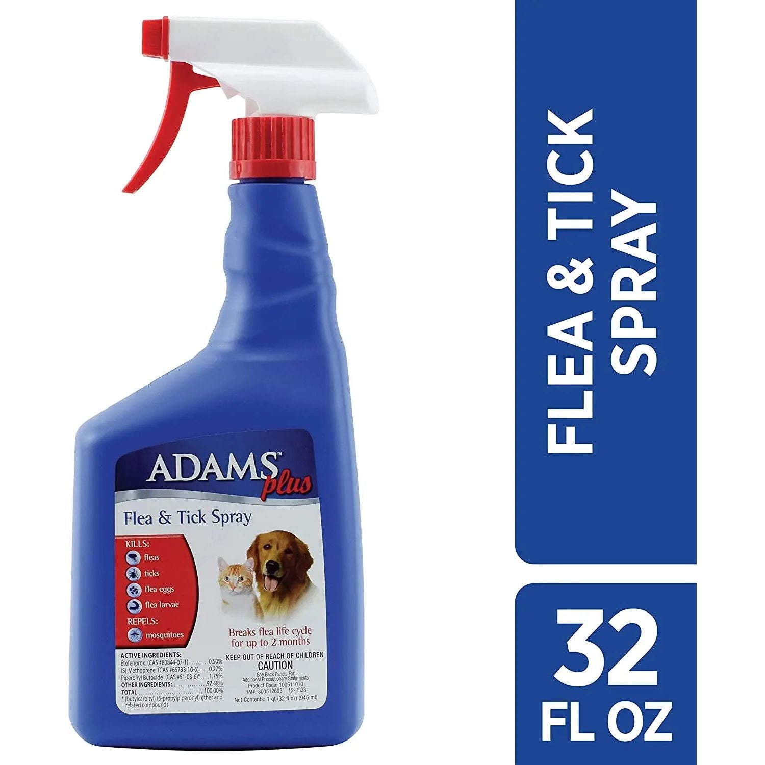 Adams Plus Pet Fleas &amp; Ticks Spray for Cats and Dogs 32 oz.