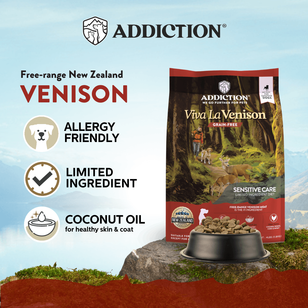 Addiction Viva La Venison Dog Food &amp; Treats Bundle