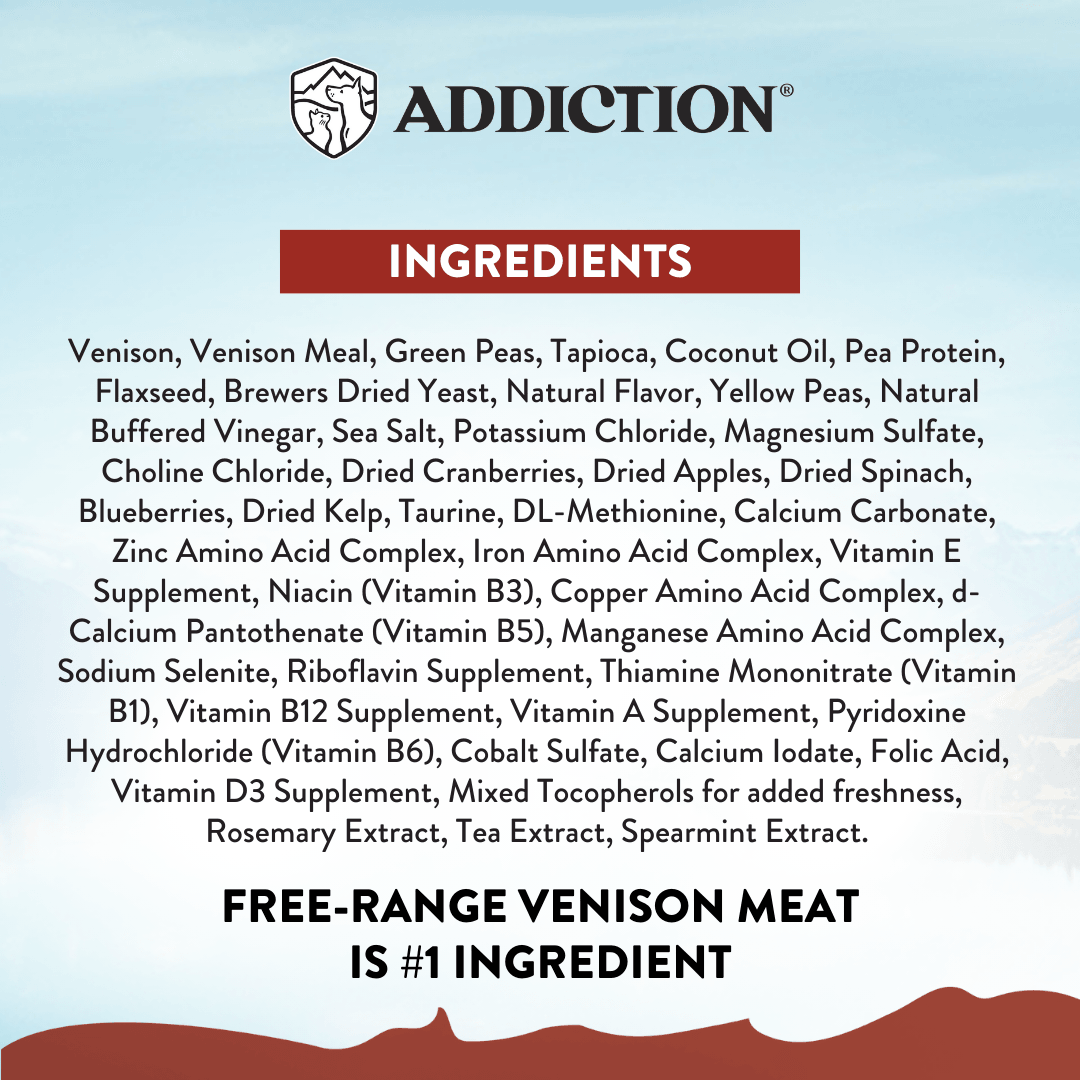 Addiction Viva La Venison Dog Food &amp; Treats Bundle