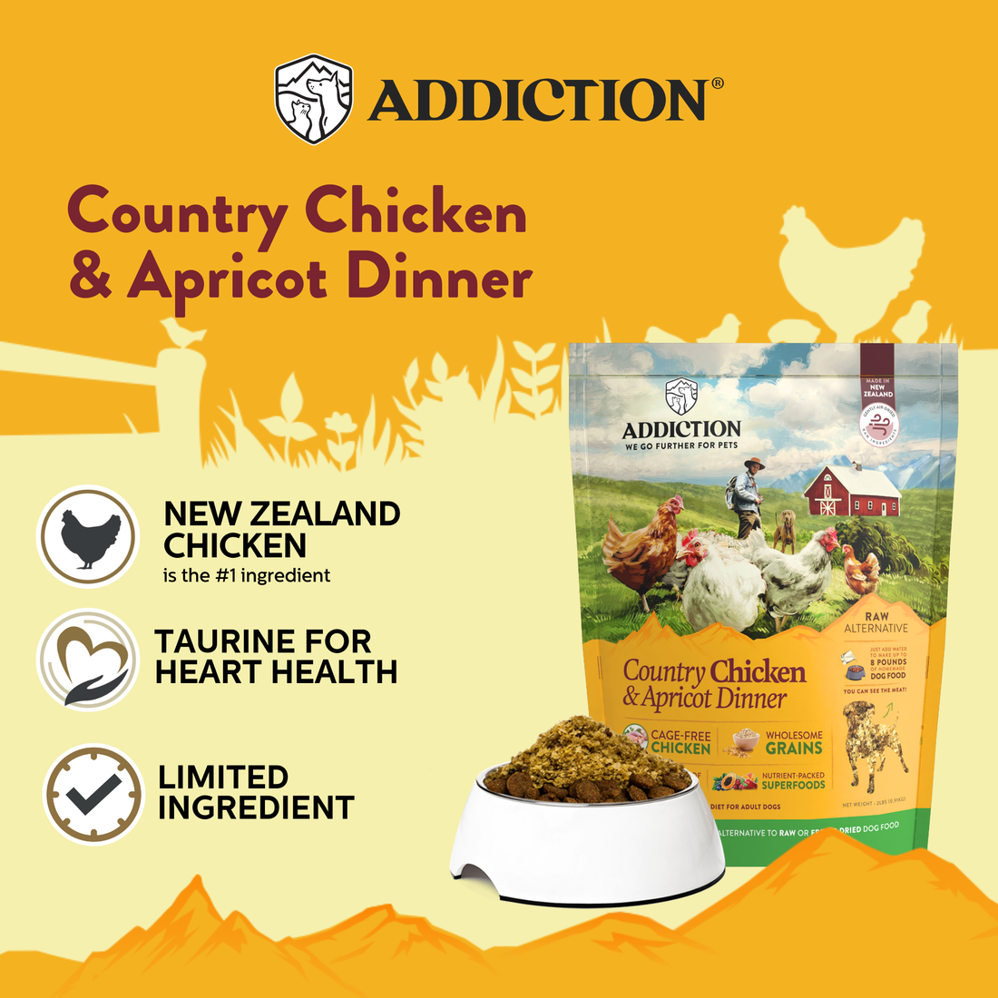 Country Chicken &amp; Apricot Air-Dried Dog Food