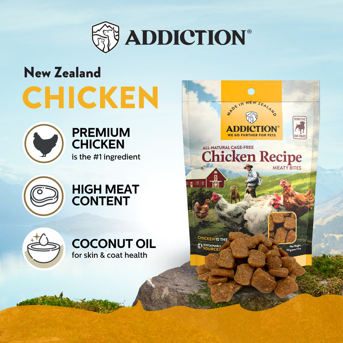 Chicken Meaty Bites - Hypoallergenic Dog Treats